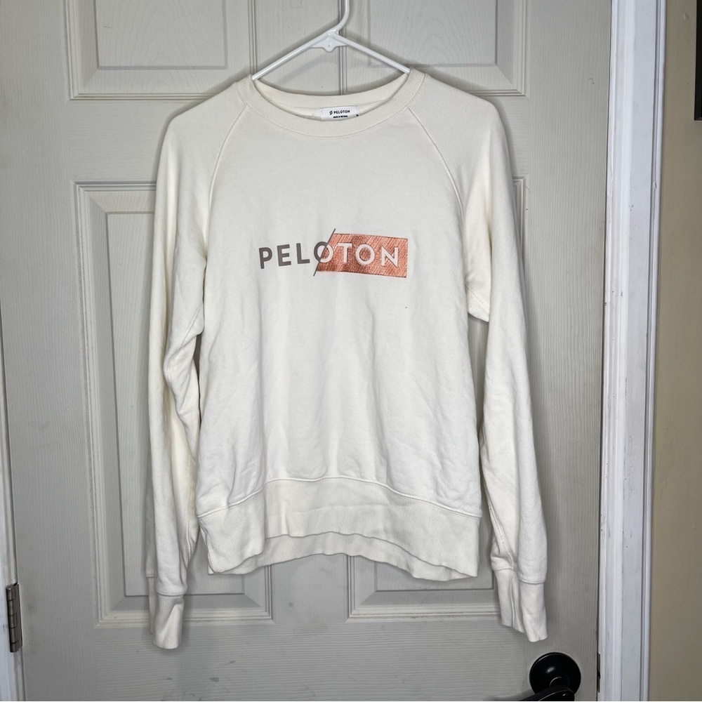 PELOTON Platform Pullover Sweatshirt Off White Size M